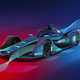The grey, teal and red Nio 333 Formula E car
